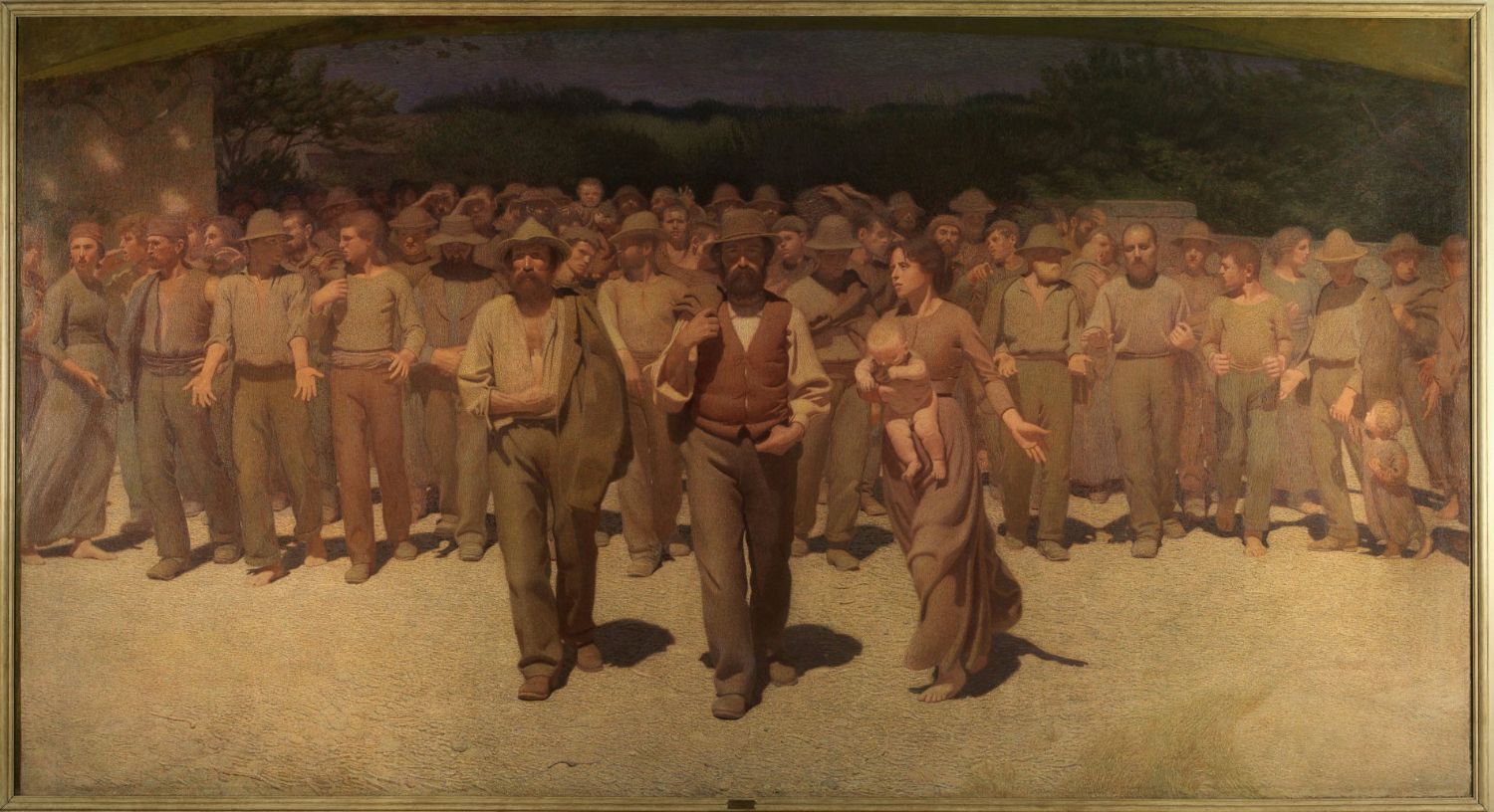 Giuseppe Pellizza da Volpedo, El Cuarto Estado: multitud de trabajadores que avanza hacia el espectador